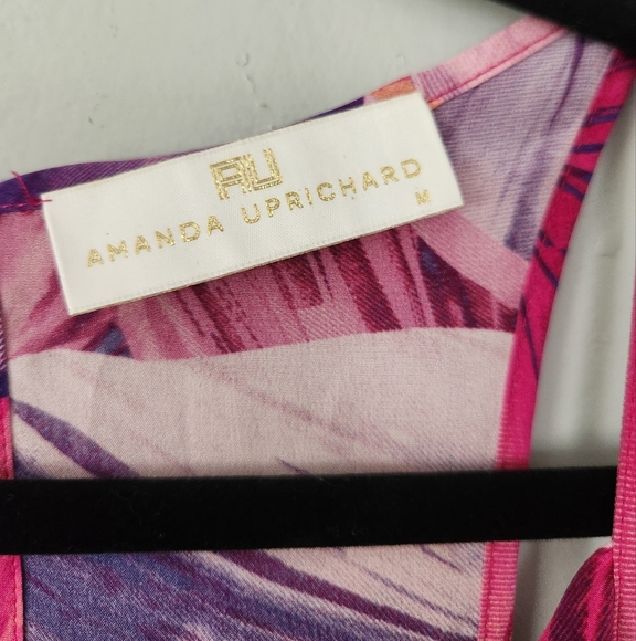 Amanda Uprichard Alyssa Silk Flora Ruffled Short Romper Medium - Picture 8 of 9